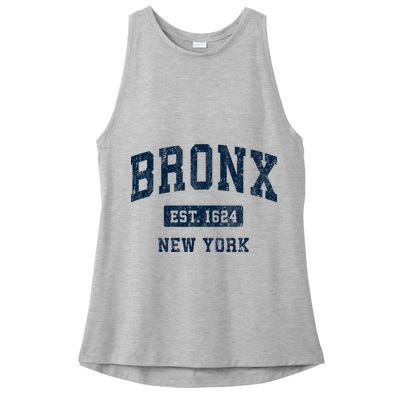Bronx New York Ny Vintage Athletic Sports Ladies PosiCharge Tri-Blend Wicking Tank