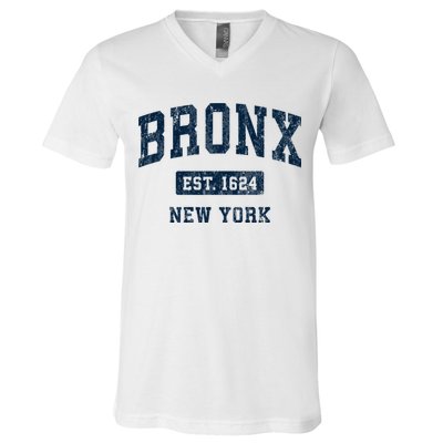 Bronx New York Ny Vintage Athletic Sports V-Neck T-Shirt