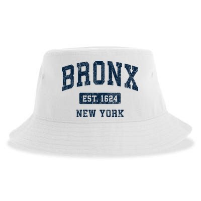 Bronx New York Ny Vintage Athletic Sports Sustainable Bucket Hat