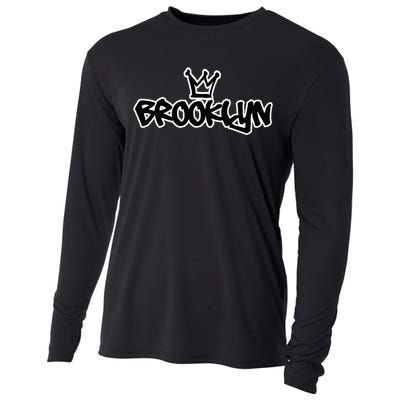 Brooklyn New York Graffiti Hip Hop Cooling Performance Long Sleeve Crew