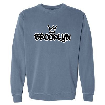 Brooklyn New York Graffiti Hip Hop Garment-Dyed Sweatshirt