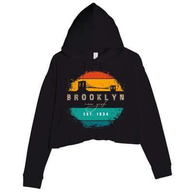 Brooklyn New York Crop Fleece Hoodie