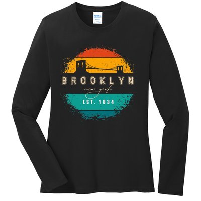 Brooklyn New York Ladies Long Sleeve Shirt