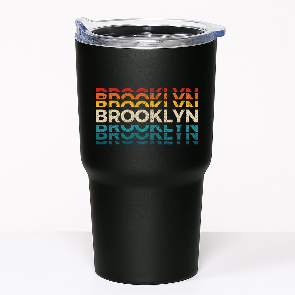 Brooklyn New York Vintage Retro Usa America Souvenir Tumbler