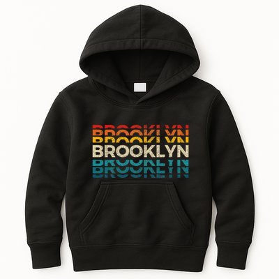 Brooklyn New York Vintage Retro Usa America Souvenir Kids Hoodie