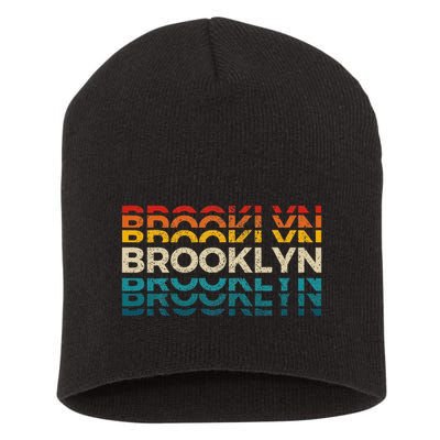 Brooklyn New York Vintage Retro Usa America Souvenir Short Acrylic Beanie