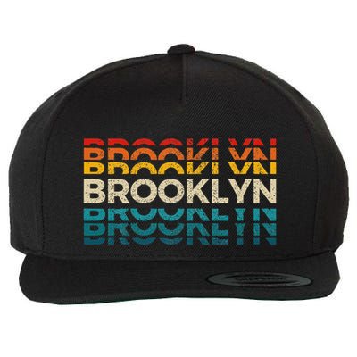 Brooklyn New York Vintage Retro Usa America Souvenir Wool Snapback Cap