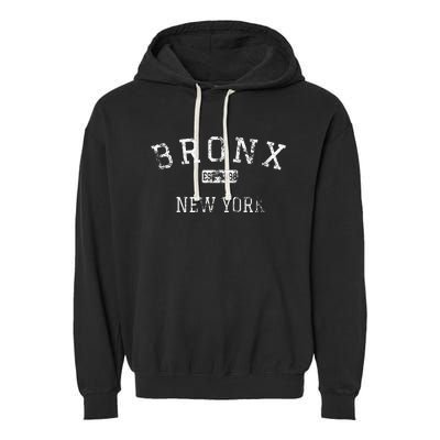 Bronx New York Ny Vintage Garment-Dyed Fleece Hoodie