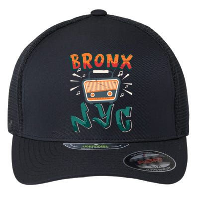 Bronx New York Design Great Gift Nyc Boombox Graffiti Lettering Gift Flexfit Unipanel Trucker Cap