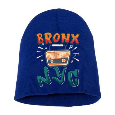 Bronx New York Design Great Gift Nyc Boombox Graffiti Lettering Gift Short Acrylic Beanie