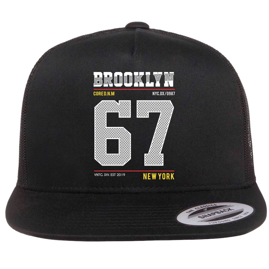 Brooklyn New York Flat Bill Trucker Hat