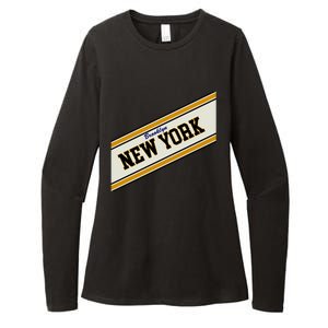 Brooklyn New York Varsity Logo Womens CVC Long Sleeve Shirt