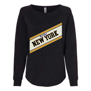 Brooklyn New York Varsity Logo Womens California Wash Sweatshirt