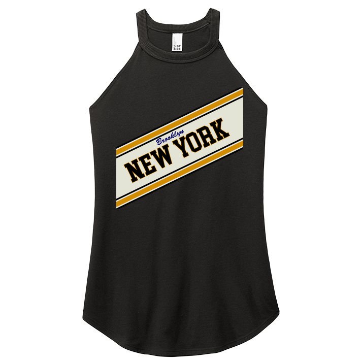 Brooklyn New York Varsity Logo Women's Perfect Tri Rocker Tank
