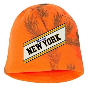 Brooklyn New York Varsity Logo Kati - Camo Knit Beanie