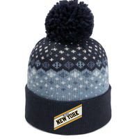 Brooklyn New York Varsity Logo The Baniff Cuffed Pom Beanie