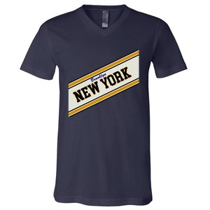 Brooklyn New York Varsity Logo V-Neck T-Shirt