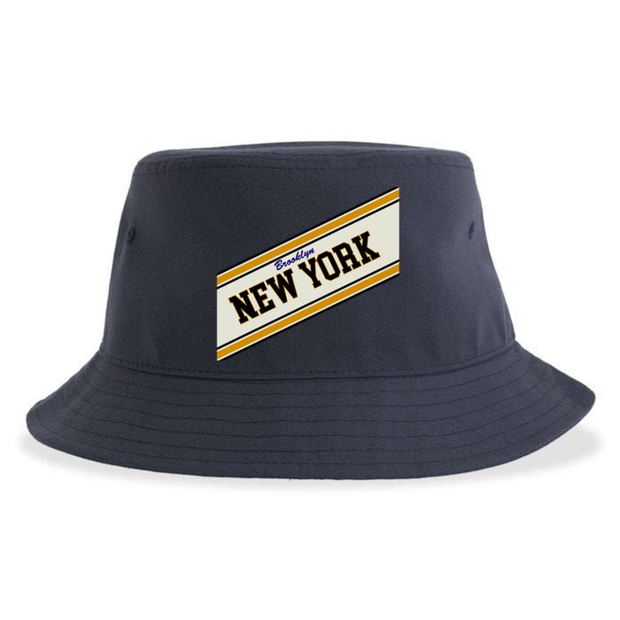 Brooklyn New York Varsity Logo Sustainable Bucket Hat