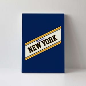 Brooklyn New York Varsity Logo Canvas