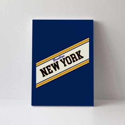 Brooklyn New York Varsity Logo Canvas