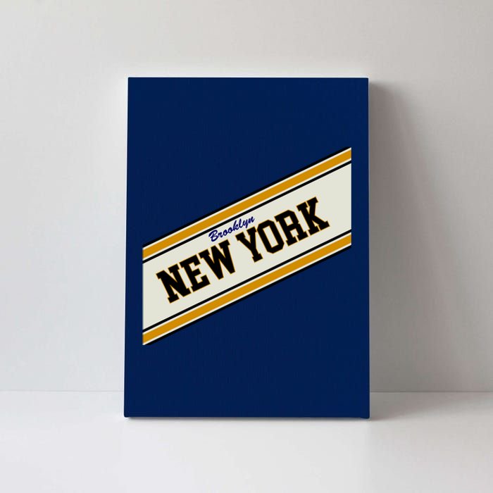 Brooklyn New York Varsity Logo Canvas