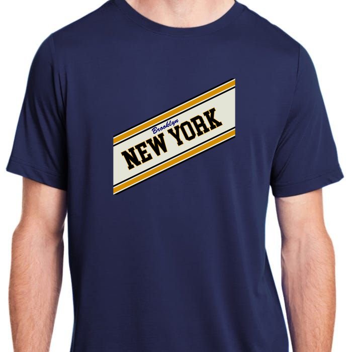 Brooklyn New York Varsity Logo Adult ChromaSoft Performance T-Shirt