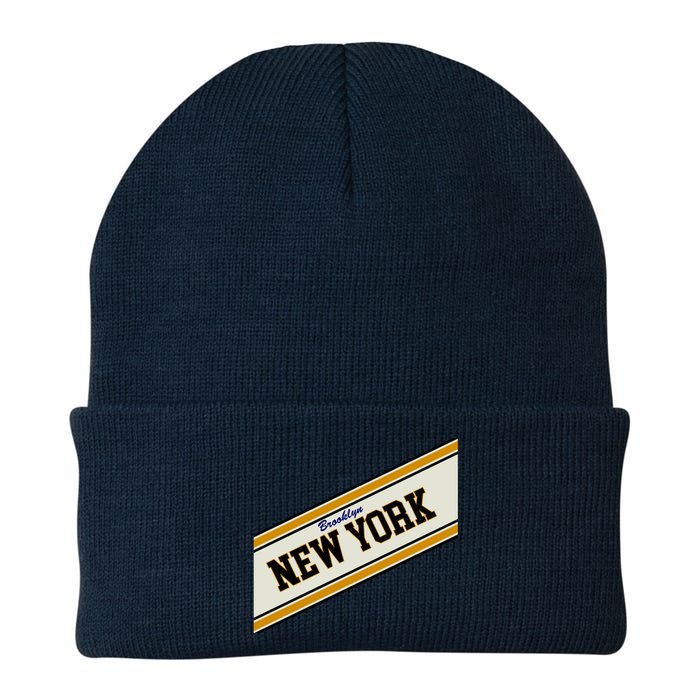 Brooklyn New York Varsity Logo Knit Cap Winter Beanie