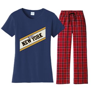 Brooklyn New York Varsity Logo Women's Flannel Pajama Set