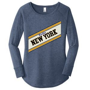 Brooklyn New York Varsity Logo Women's Perfect Tri Tunic Long Sleeve Shirt