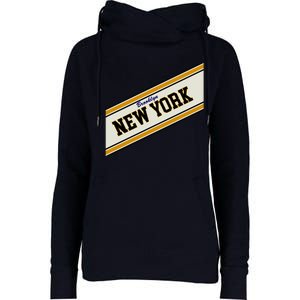 Brooklyn New York Varsity Logo Womens Funnel Neck Pullover Hood