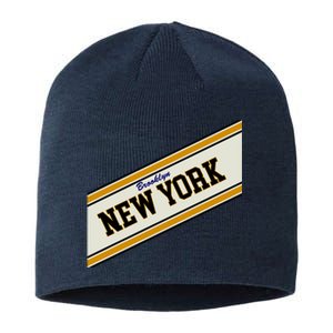 Brooklyn New York Varsity Logo Sustainable Beanie