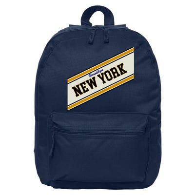 Brooklyn New York Varsity Logo 16 in Basic Backpack