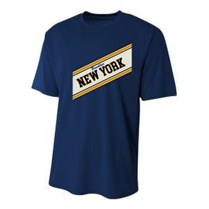 Brooklyn New York Varsity Logo Youth Performance Sprint T-Shirt