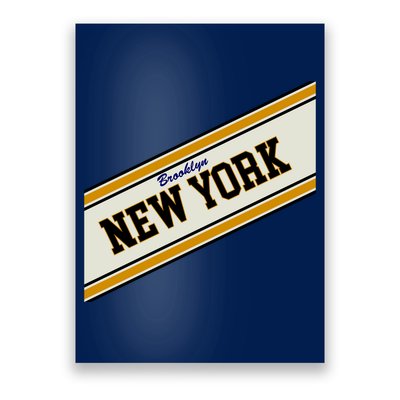 Brooklyn New York Varsity Logo Poster