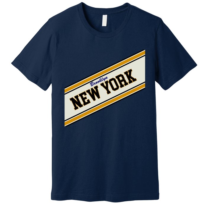 Brooklyn New York Varsity Logo Premium T-Shirt