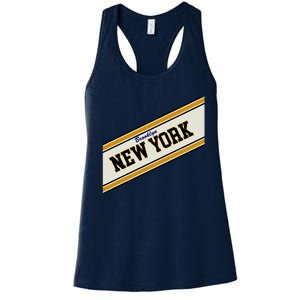 Brooklyn New York Varsity Logo Women's Racerback Tank