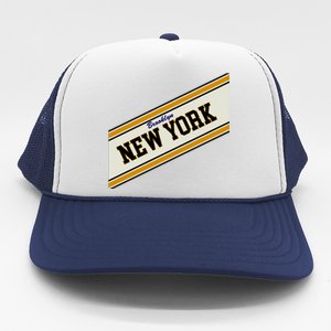 Brooklyn New York Varsity Logo Trucker Hat