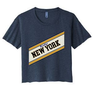 Brooklyn New York Varsity Logo Women's Crop Top Tee