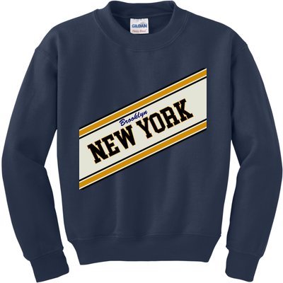 Brooklyn New York Varsity Logo Kids Sweatshirt