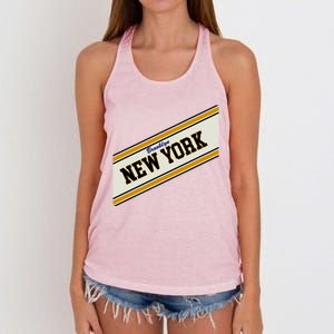 Brooklyn New York Varsity Logo Women's Knotted Racerback Tank