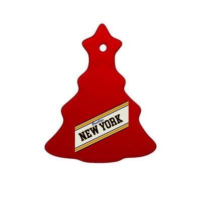 Brooklyn New York Varsity Logo Ceramic Tree Ornament