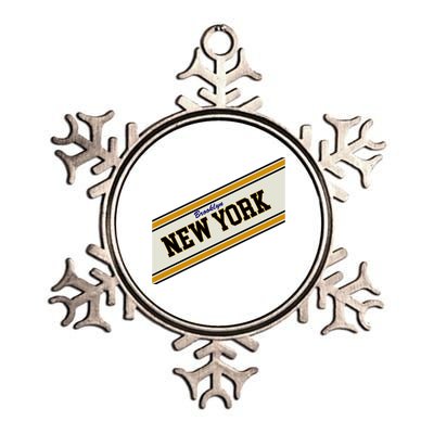 Brooklyn New York Varsity Logo Metallic Star Ornament