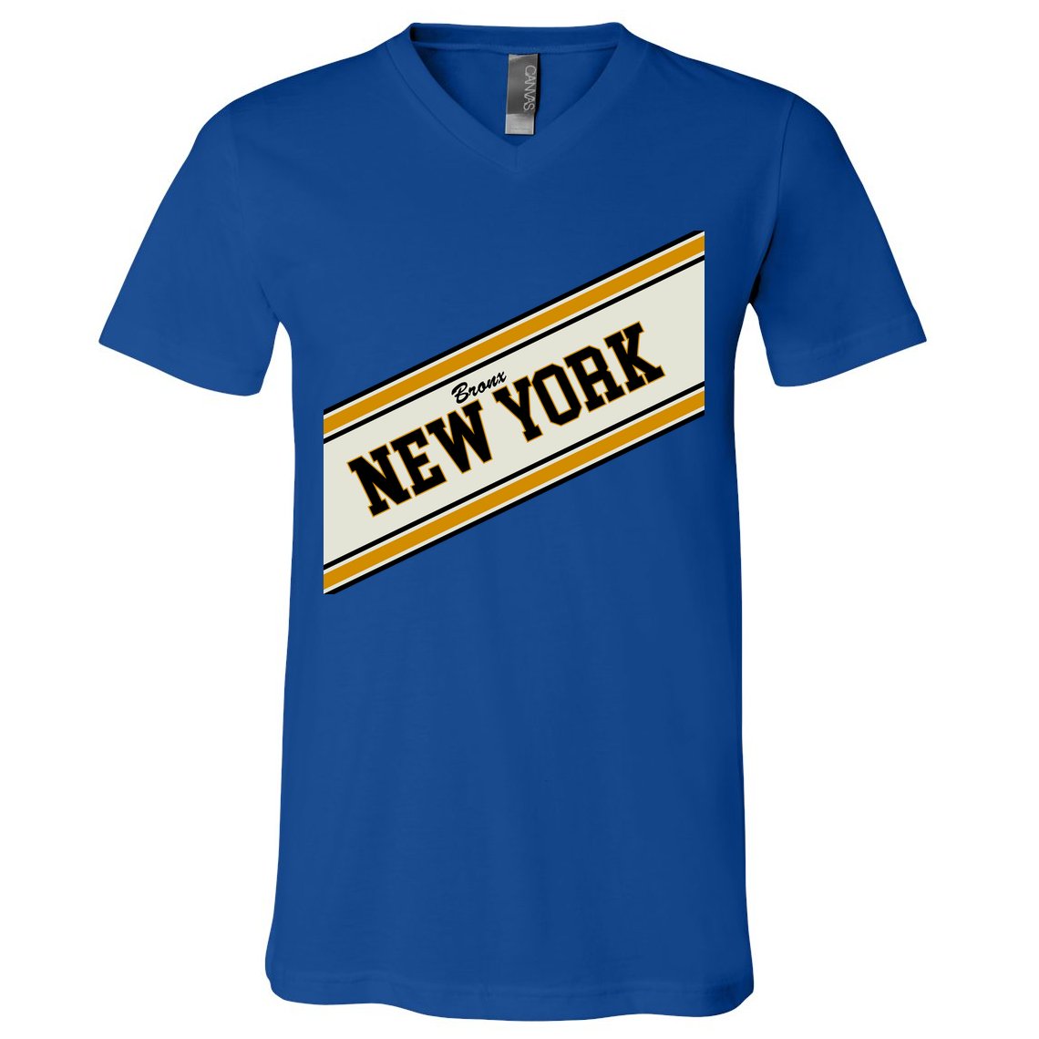 Bronx New York Varsity Logo V-Neck T-Shirt