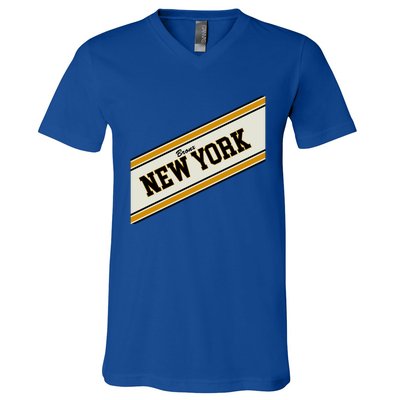 Bronx New York Varsity Logo V-Neck T-Shirt