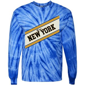 Bronx New York Varsity Logo Tie-Dye Long Sleeve Shirt