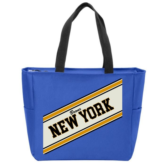 Bronx New York Varsity Logo Zip Tote Bag