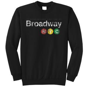 Broadway New York Nyc Worn Design Sweatshirt