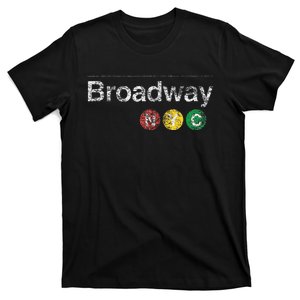 Broadway New York Nyc Worn Design T-Shirt