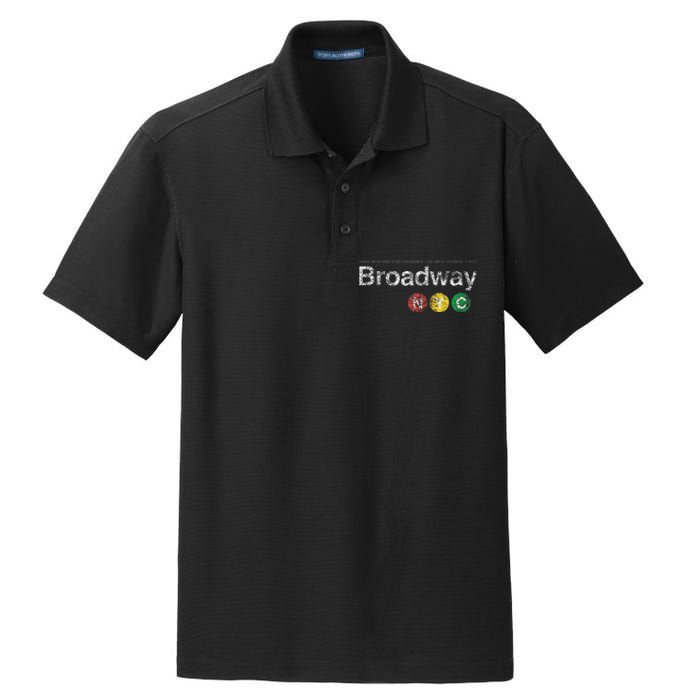 Broadway New York Nyc Worn Design Dry Zone Grid Polo