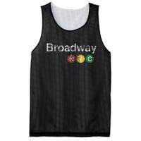 Broadway New York Nyc Worn Design Mesh Reversible Basketball Jersey Tank